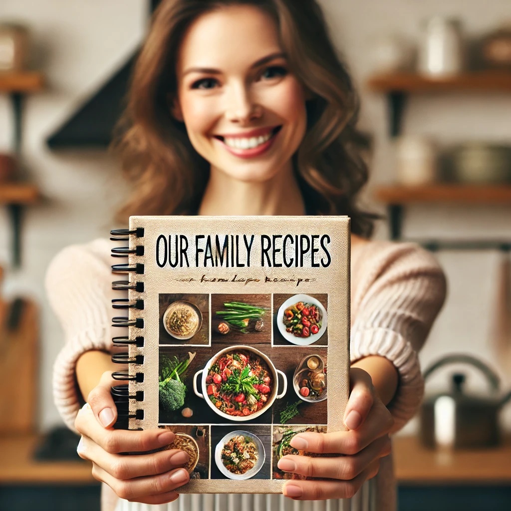 girl with cookbook