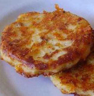 Bacon Cheddar Potato Cakes - made from leftover mashed potatoes image